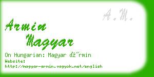armin magyar business card